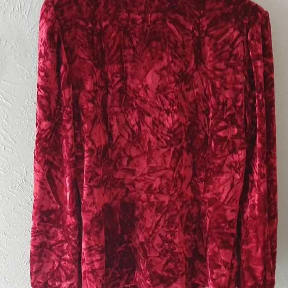 Antilia Femme Rich Red Velvet Top - Picture 7 of 9